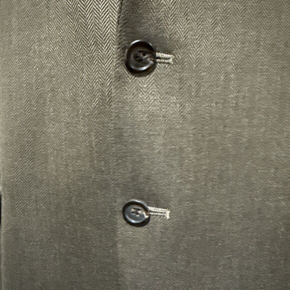 Ralph Lauren Herringbone Equestrian Blazer Sport Coat W/Elbow Patches Size 46R - Picture 4 of 16